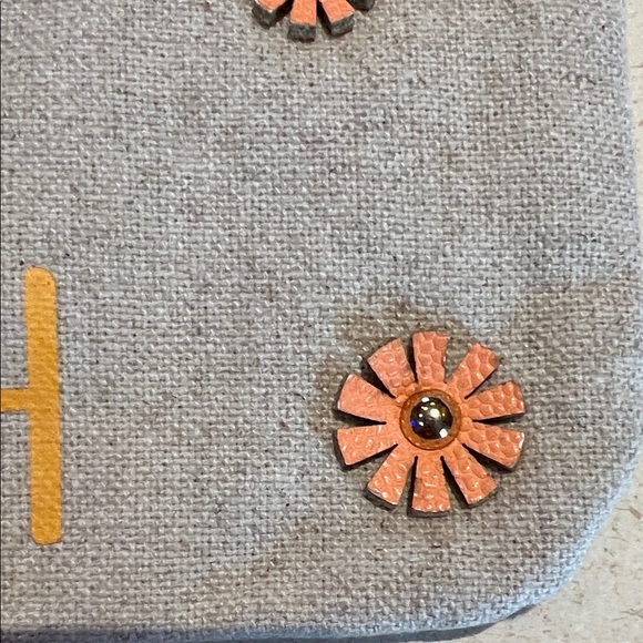 We Run This Beach Canvas Wristlet - Pink & Yellow - Picture 3 of 5